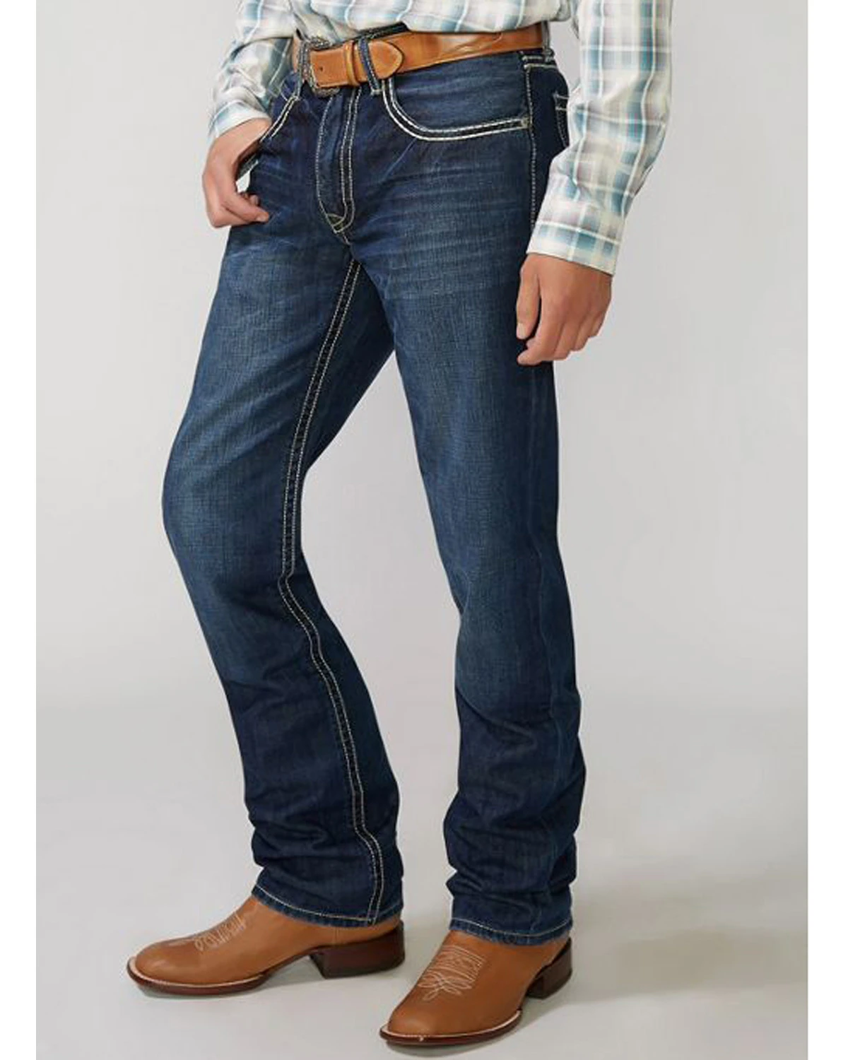 Stetson Rock Fit Barbwire "X" Stitched Jeans 2 Stetson Rock Fit Barbwire "X" Stitched Jeans - Image 2