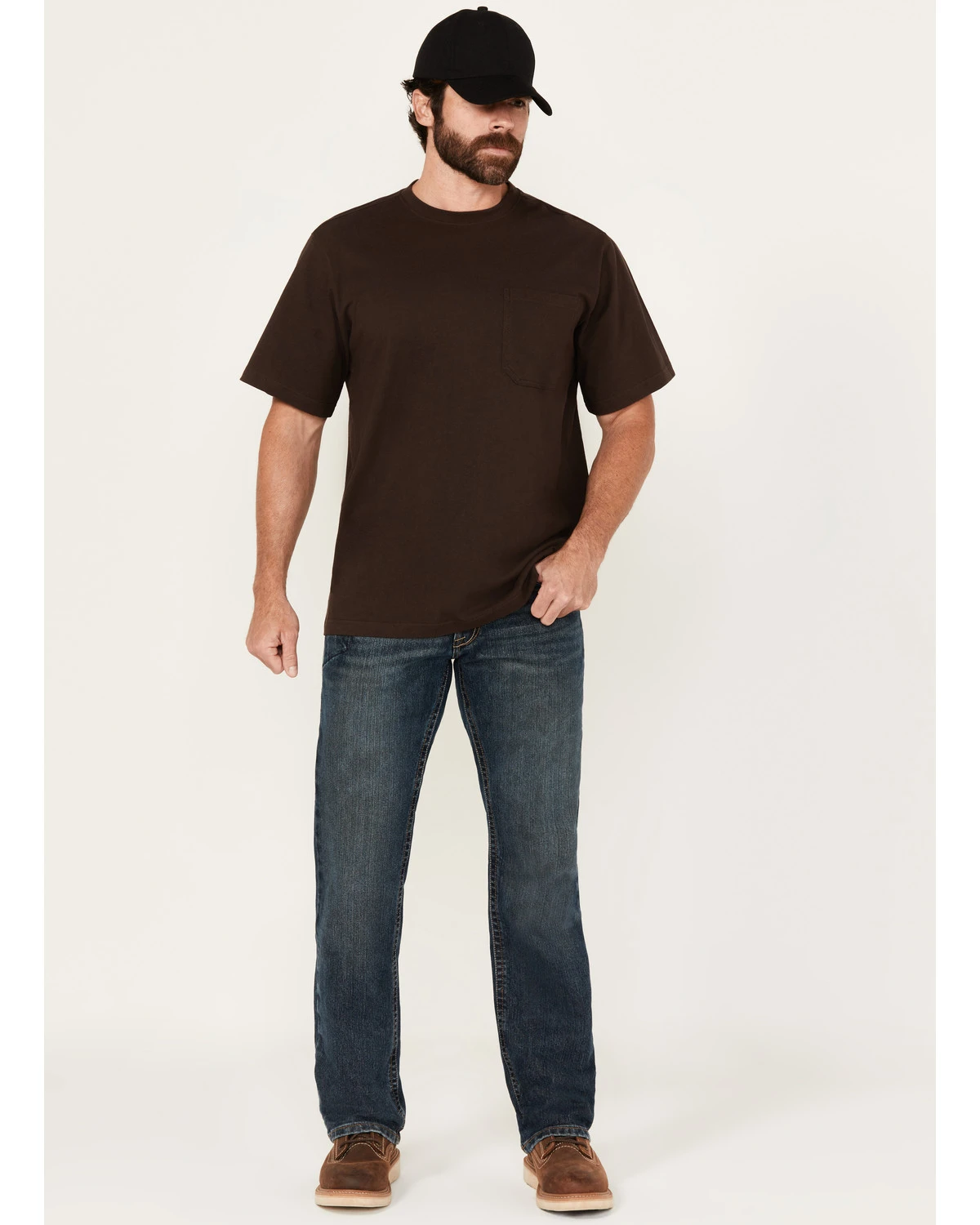 Ariat Men's Rebar M5 Durastretch Dark Wash Low Rise Straight Jeans 2 Ariat Men's Rebar M5 Durastretch Dark Wash Low Rise Straight Jeans - Image 2