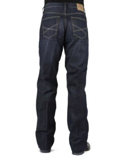 Stetson Men's 1312 Relaxed Fit Bootcut Jeans With Flag Detail - Big & Tall