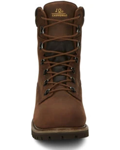 Chippewa Men's Heavy Duty Waterproof & Insulated Aged Bark 8" Work Boots - Round Toe -Fashion Clothing Store 050G25 D7 P5