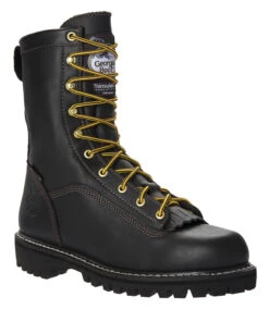 Georgia Boot Men's Insulated Low Heel Logger Work Boots - Round Toe