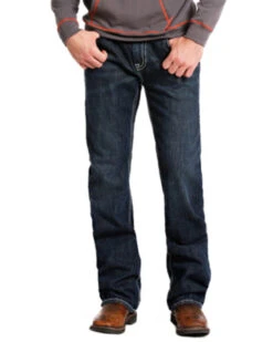 Rock & Roll Denim Men's FR Double Barrel Relaxed Fit Bootcut Jeans -Fashion Clothing Store 0864K2 88 P2
