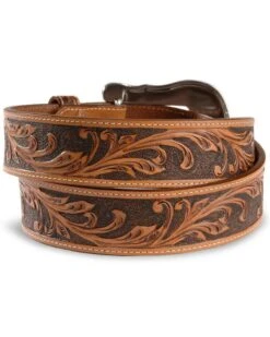 Tony Lama Men's Western Ride Leather Belt - Reg & Big -Fashion Clothing Store 120C67 22 P2