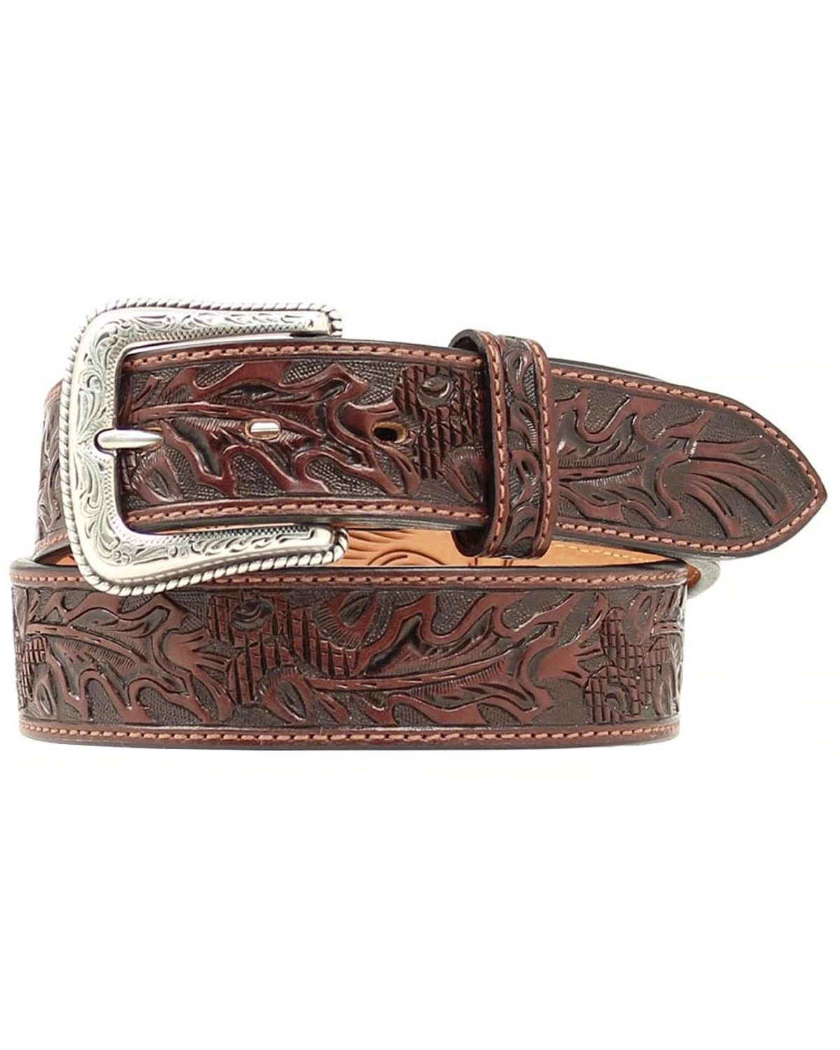 Nocona Tooled Leather Belt 1 Nocona Tooled Leather Belt
