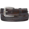 Lucchese Men's Black Cherry Goatskin Leather Belt