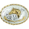 Western Express Men's Silver Small Horsehead German Belt Buckle