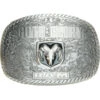 Western Express Men's Silver Guts Glory Ram Belt Buckle