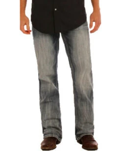 Rock & Roll Denim Men's Double Barrel Small "V" Straight Leg Jeans -Fashion Clothing Store 2000241161 402 P2