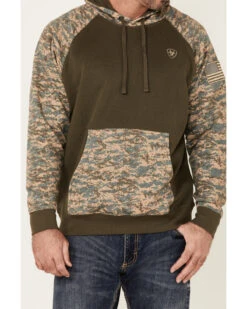 Ariat Men's Camo Patriot Hooded Sweatshirt -Fashion Clothing Store 2000281580 300 P3