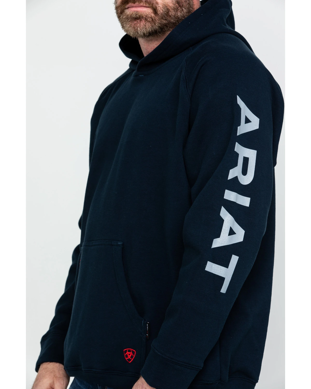 Ariat Men's FR Primo Fleece Logo Hooded Work Sweatshirt 4 Ariat Men's FR Primo Fleece Logo Hooded Work Sweatshirt - Image 4