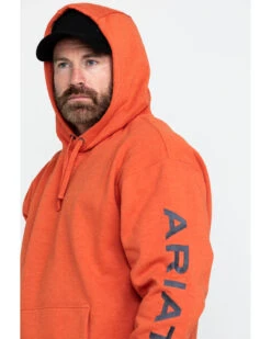 Ariat Men's Volcanic Heather Rebar Graphic Hooded Work Sweatshirt - Big & Tall -Fashion Clothing Store 2000282119 803 P5