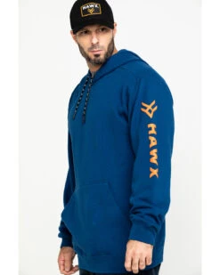 Hawx Men's Logo Sleeve Performance Fleece Hooded Work Sweatshirt - Big & Tall -Fashion Clothing Store 2000284118 400 P3