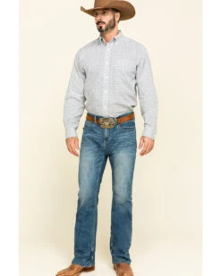 Cody James Men's Hawken Medium Wash Crosshatch Stretch Slim Bootcut Jeans -Fashion Clothing Store 2000295742 400 P6