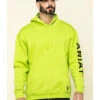 Ariat Men's Lime Heather Rebar Graphic Hooded Work Sweatshirt