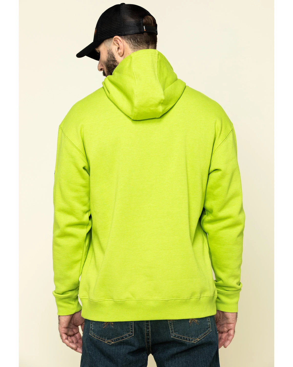 Ariat Men's Lime Heather Rebar Graphic Hooded Work Sweatshirt 2 Ariat Men's Lime Heather Rebar Graphic Hooded Work Sweatshirt - Image 2