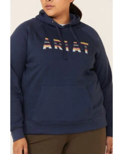 Ariat Women's R.E.A.L. Serape Logo Hoodie Sweatshirt - Plus -Fashion Clothing Store 2000322524 410 P3