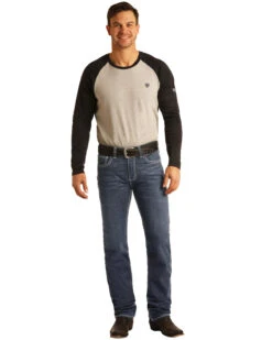 Rock & Roll Denim Men's FR Dark Reflex Revolver Slim Straight Work Jeans -Fashion Clothing Store 2000323863 401 P5