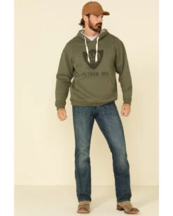 Stetson Men's Green Eagle In Shield Graphic Hooded Sweatshirt -Fashion Clothing Store 2000327706 020 P3