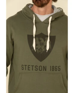 Stetson Men's Green Eagle In Shield Graphic Hooded Sweatshirt -Fashion Clothing Store 2000327706 020 P4