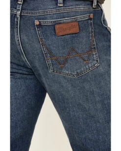 Wrangler Retro Men's Meadow Medium Wash Stretch Slim Straight Jeans - Long -Fashion Clothing Store 2000331279 400 P4