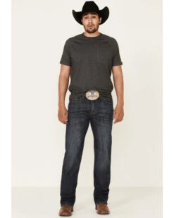 Rock & Roll Denim Men's Dark Vintage Double Barrel Stretch Relaxed Straight Jeans -Fashion Clothing Store 2000334315 400 P3