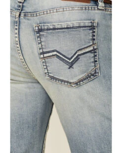 Moonshine Spirit Men's Wild West Light Wash Stretch Stackable Straight Jeans -Fashion Clothing Store 2000338828 400 P4