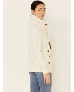 Wanakome Women's Oatmeal Hestia Asymmetrical Zip-Front Hoodie -Fashion Clothing Store 2000340617 104 P4