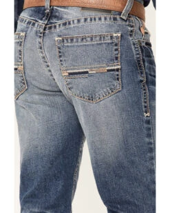 Ariat Men's M4 Dakota Medium Wash Stretch Relaxed Straight Jeans -Fashion Clothing Store 2000341795 400 P4