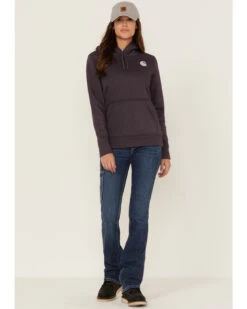 Carhartt Women's Gray Relaxed Midweight Logo Sleeve Graphic Hooded Sweatshirt -Fashion Clothing Store 2000346369 020 P4