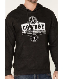 Cowboy Hardware Men's Gray Cowboy Breed Graphic Hooded Sweatshirt -Fashion Clothing Store 2000346639 020 P3
