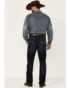 Wrangler 20X Men's Azure Vintage Dark Wash Stretch Slim Bootcut Jeans - Long -Fashion Clothing Store 2000347676 400 P3