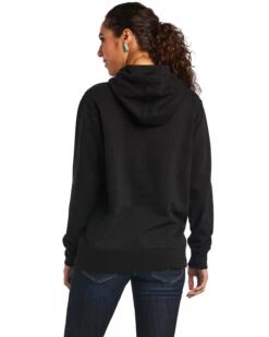 Ariat Women's Black R.E.A.L Mexico Embroidered Logo Pullover Hoodie - Plus -Fashion Clothing Store 2000347975 001 P3