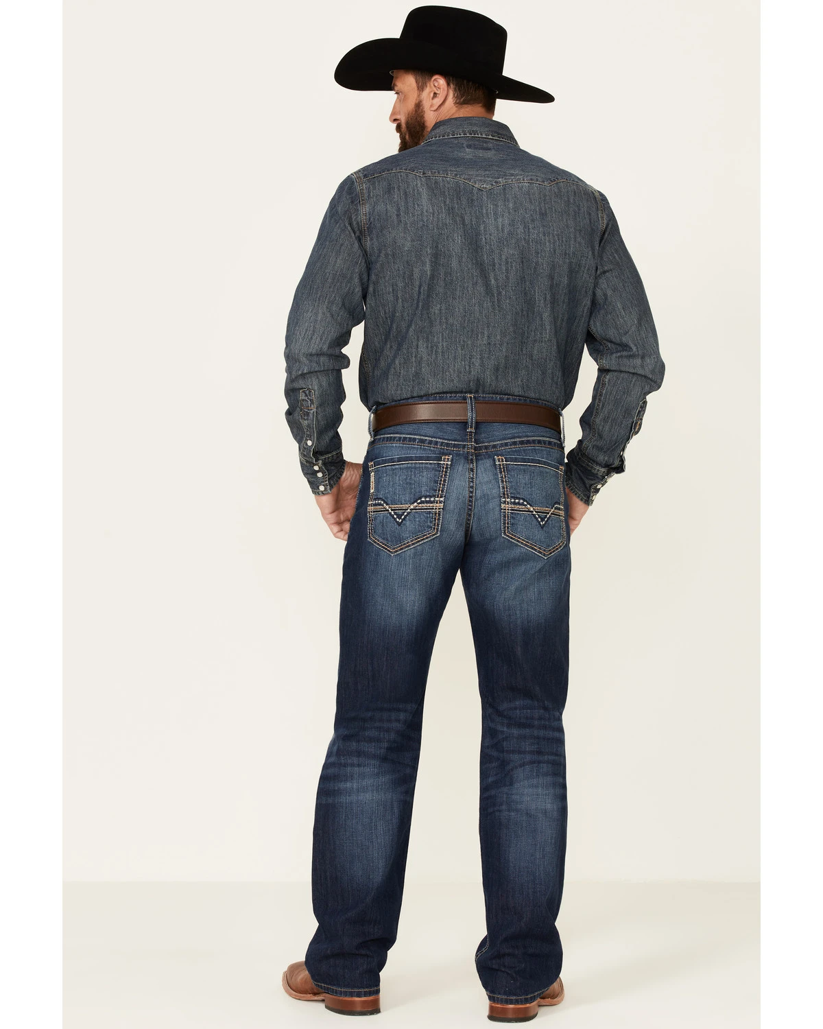 Cinch Men's Grant Dark Stonewash Performance Stretch Relaxed Bootcut Jeans 2 Cinch Men's Grant Dark Stonewash Performance Stretch Relaxed Bootcut Jeans - Image 2