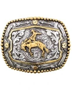 Cody James Men's Bronco Rider Beaded Edge Belt Buckle