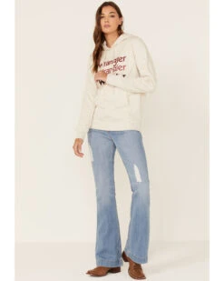 Wrangler Women's Multi Stacked Logo Shirttail Pullover Hoodie -Fashion Clothing Store 2000350345 104 P4