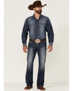 Rock & Roll Denim Men's Medium Wash Pistol Regular Bootcut Jeans -Fashion Clothing Store 2000351103 400 P3