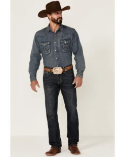 Rock & Roll Denim Men's Vintage Dark Revolver Stretch Slim Straight Jeans 6 Rock & Roll Denim Men's Vintage Dark Revolver Stretch Slim Straight Jeans -Fashion Clothing Store 2000351108 400 P3