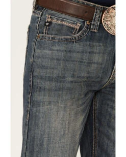 Rock & Roll Denim Men's Vintage Dark Wash Double Barrel Relaxed Straight Jeans -Fashion Clothing Store 2000351110 400 P4