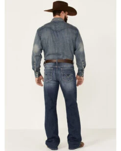 Cody James Men's Double Kicker Medium Dark Wash Stretch Relaxed Bootcut Jeans -Fashion Clothing Store 2000351797 400 P3