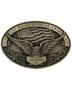Montana Silversmiths Men's Soaring Eagle Arms Belt Buckle
