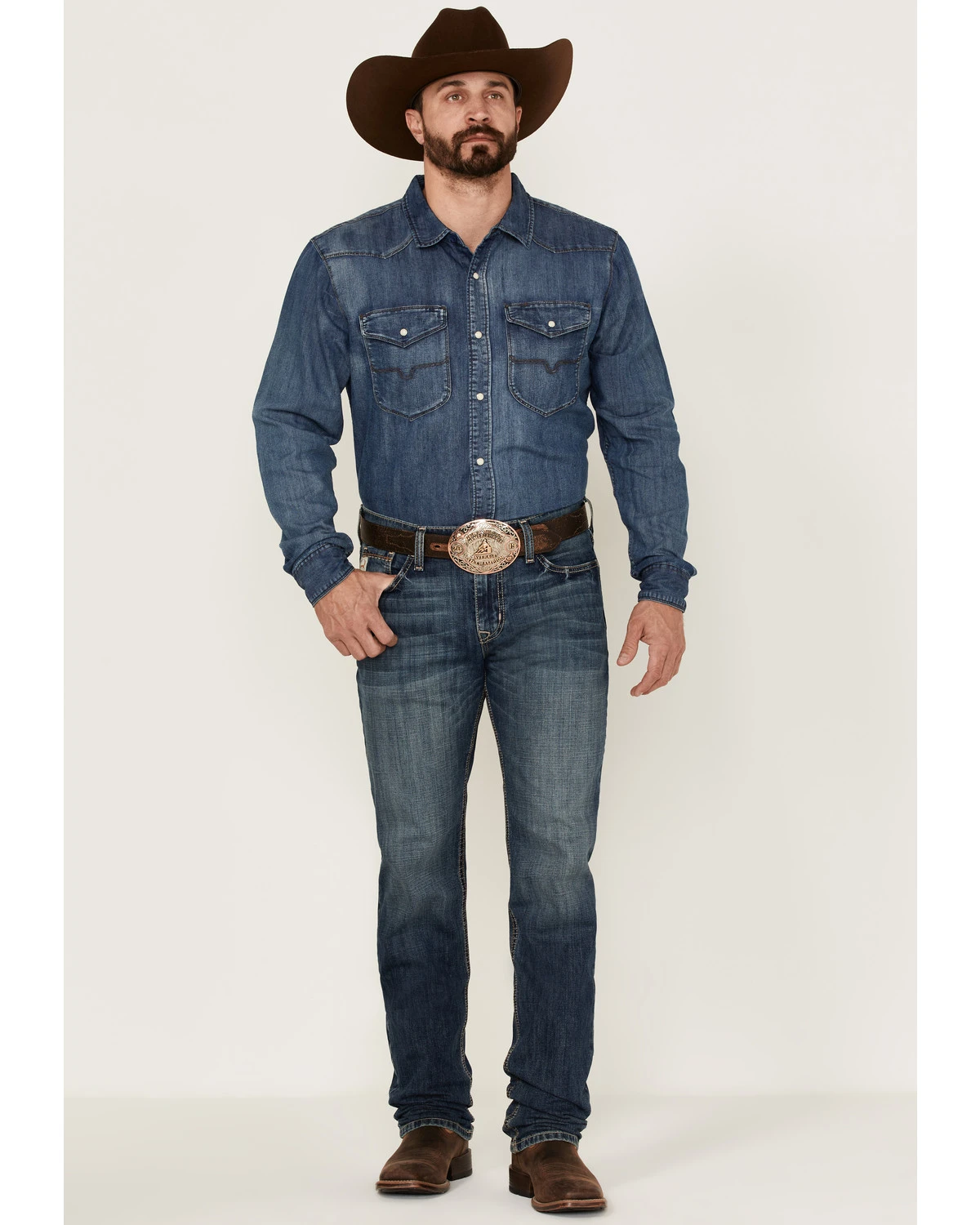 Cinch Men's Jesse Medium Stonewash Performance Stretch Slim Straight Jeans 1 Cinch Men's Jesse Medium Stonewash Performance Stretch Slim Straight Jeans