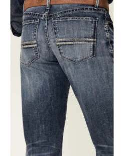 Cinch Men's White Label Medium Stonewash Performance Stretch Relaxed Straight Jeans -Fashion Clothing Store 2000355910 402 P4
