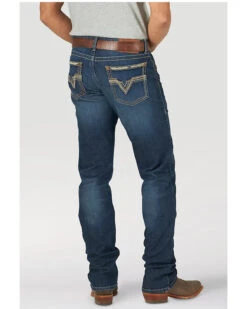 Rock 47 By Wrangler Men's Ruckett Dark Wash Stretch Slim Straight Jeans -Fashion Clothing Store 2000358077 400 P3