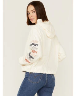 Wrangler Women's Logo Cropped Hoodie 6 Wrangler Women's Logo Cropped Hoodie -Fashion Clothing Store 2000358083 100 P3