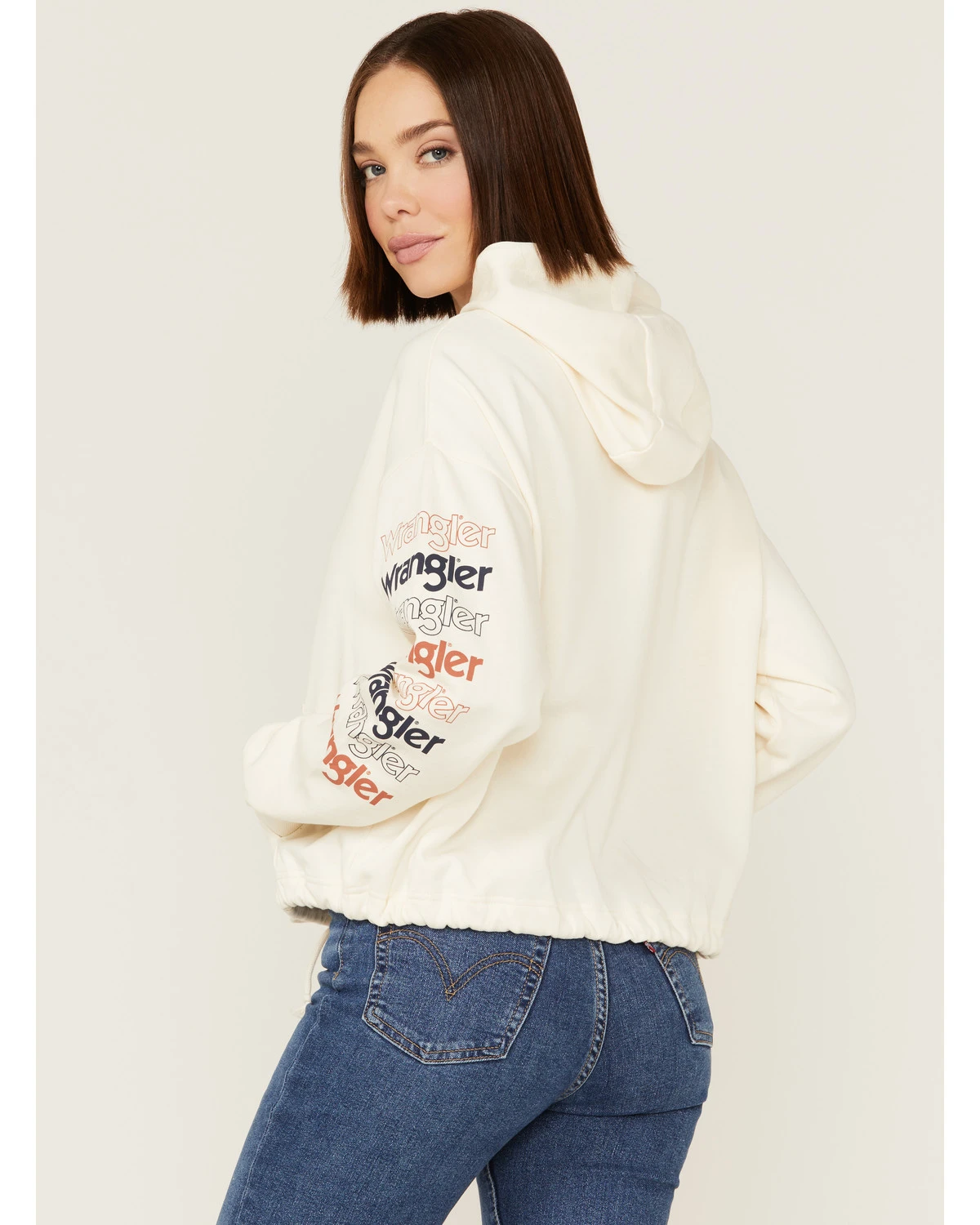 Wrangler Women's Logo Cropped Hoodie 3 Wrangler Women's Logo Cropped Hoodie - Image 3