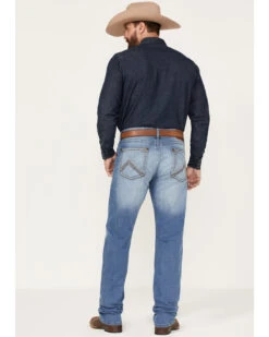 Rock 47 By Wrangler Men's Barlow Light Wash Slim Straight Jeans 6 Rock 47 By Wrangler Men's Barlow Light Wash Slim Straight Jeans -Fashion Clothing Store 2000359726 412 P3