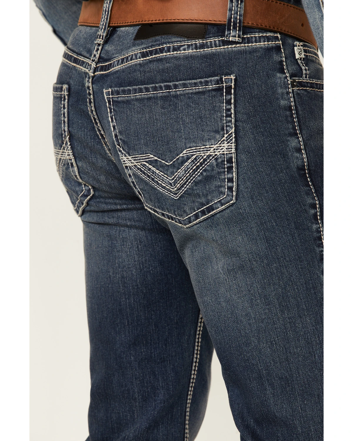 Rock & Roll Denim Men's Medium Vintage Wash Revolver Stretch Slim Straight Jeans 2 Rock & Roll Denim Men's Medium Vintage Wash Revolver Stretch Slim Straight Jeans - Image 2