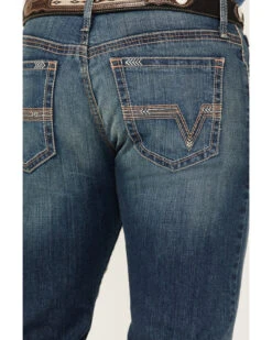 Cinch Men's Ian Dark Stonewash Performance Stretch Slim Bootcut Jeans -Fashion Clothing Store 2000362785 402 P4