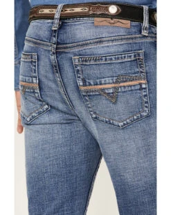 Cody James Men's Dice House Medium Wash Stretch Stackable Straight Jeans -Fashion Clothing Store 2000364920 414 P4