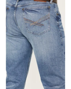 20X Wrangler Men's Mexia Light Wash Vintage Bootcut Stretch Denim Jeans -Fashion Clothing Store 2000365074 412 P4